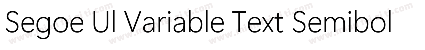 Segoe Ul Variable Text Semibold字体转换